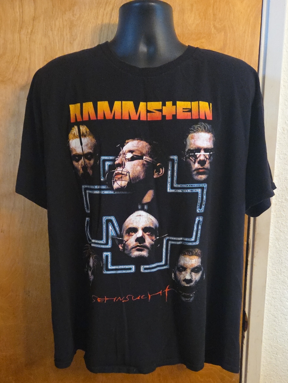Rammstein “Sehnsucht” Vintage Graphic T-Shirt Size XXL Industrial Metal Band Tee